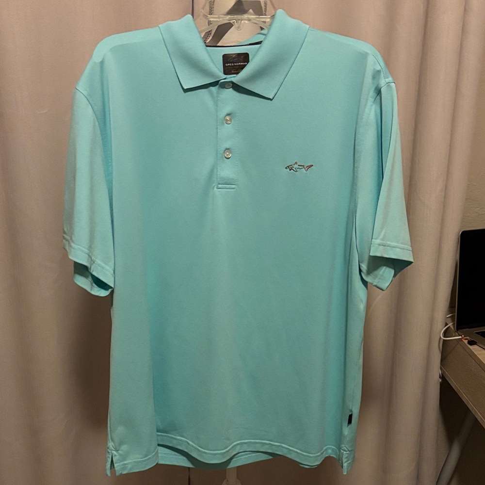 Greg Norman Aqua Polo Shirt